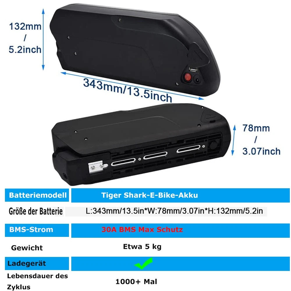 48v 13Ah Tiger Shark Battery